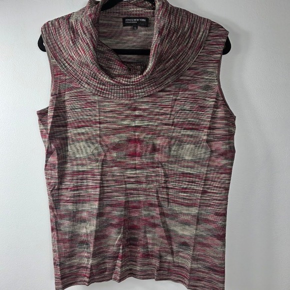 Jones New York Sweaters - Jones New York Collection Womens Sweater Size L Sleeveless Cowl Neck Multi Color